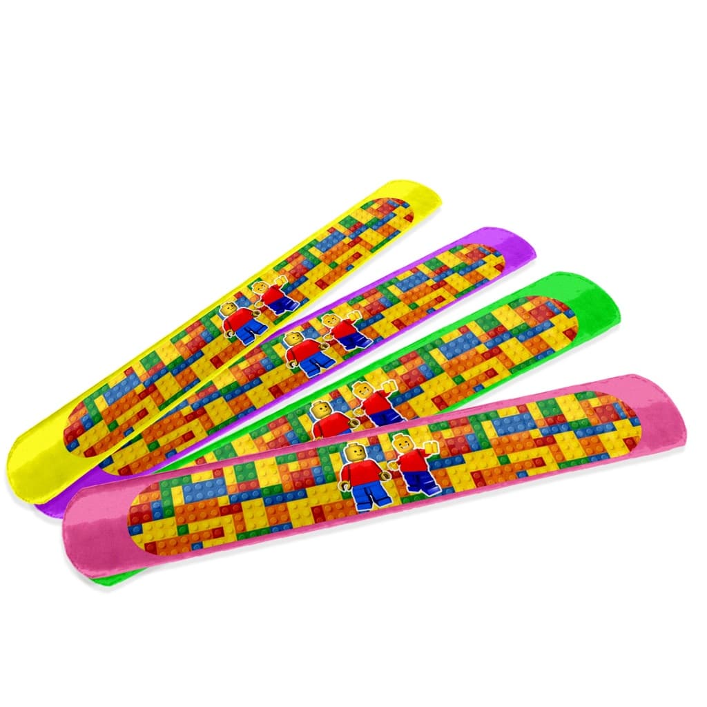 10 Pulseiras Bate Enrola Lego Lembrancinhas Festa de Aniversário