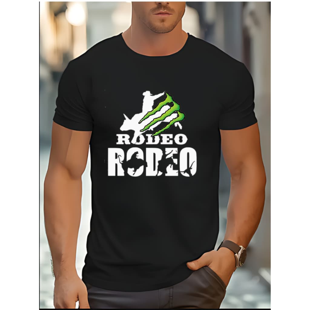 Camiseta Rodeo Country Monster PBR Touro Roça Fivela e Chápeu Camisa