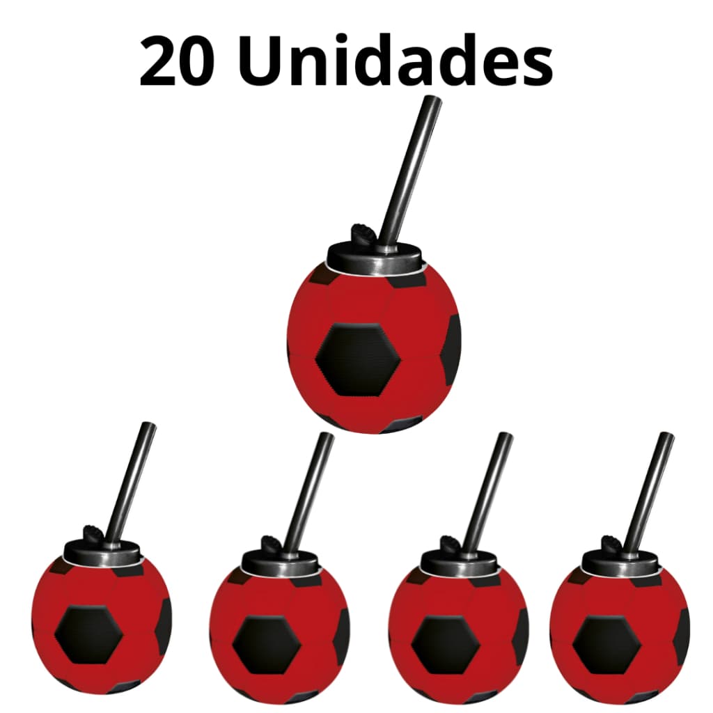 Kit 20 Copos Canudo Personalizados Futebol Times Festa Aniversario Infantil Lembrancinha Merenda Creche
