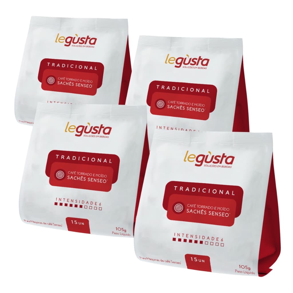Kit Caf茅 Torrado e Mo铆do Compat铆vel Senseo Legusta Tradicional 60 un