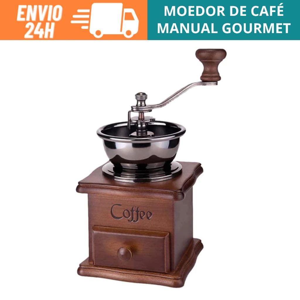Moedor De Café Manual com Regulagem De Moagem De Mão De Madeira Marrom Portátil
