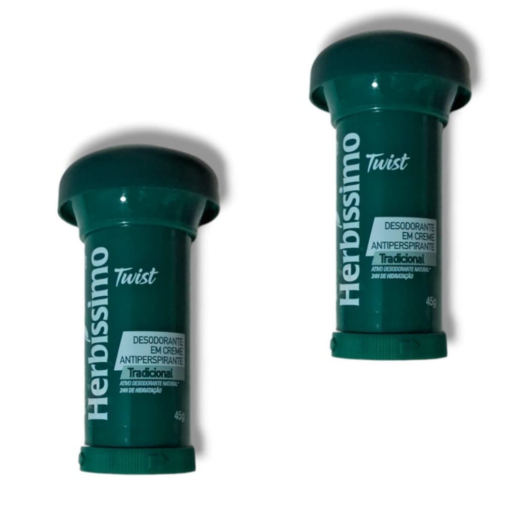 Kit 2un Herbíssimo Desodorante Creme Twist Tradicional 45g