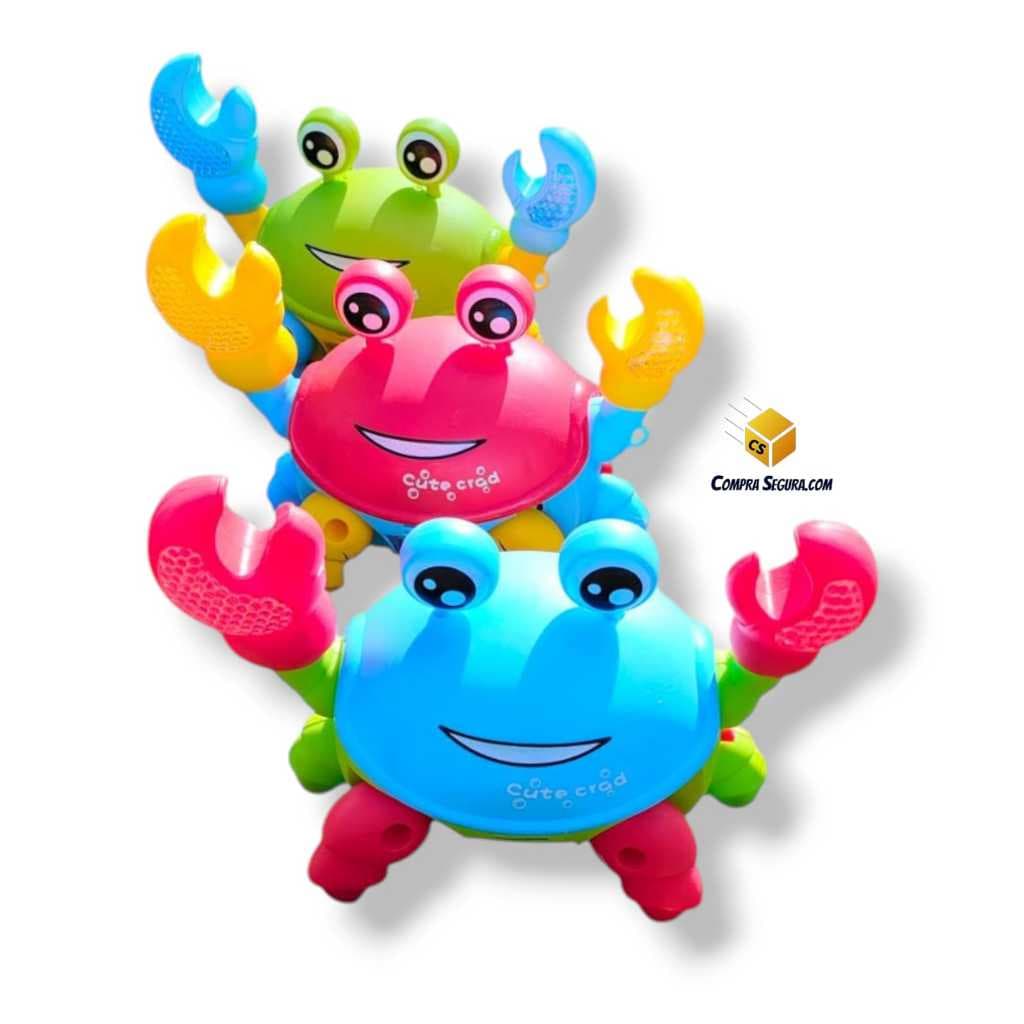 Brinquedo infantil caranguejo fujão musical com luzes siri maluco