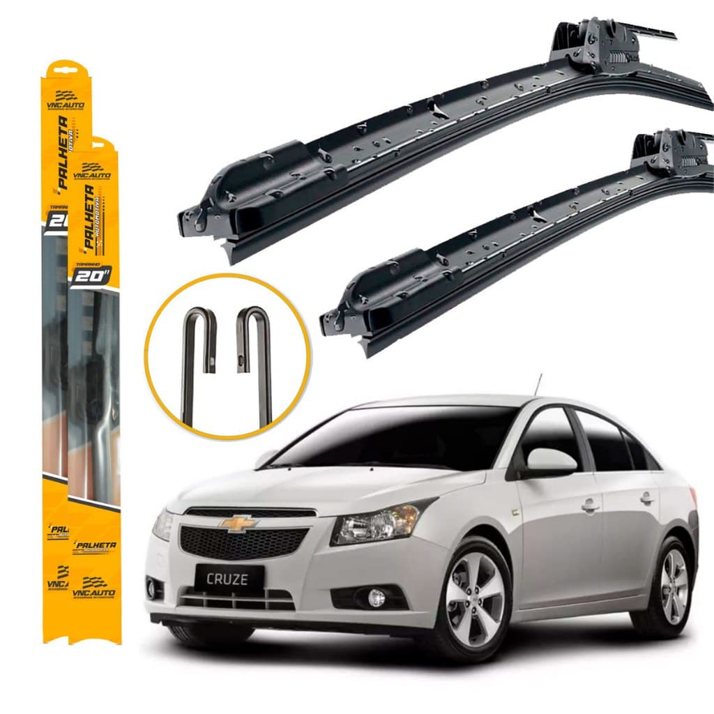 Par de Palhetas para Limpador de Parabrisa Dianteiro para Chevrolet Cruze 2011 2012 13 14 2015 2016