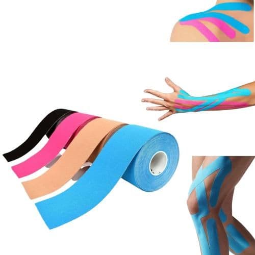 Bandagem Faixa Kinesio Tape Fisioterapia Taping Muscular 5M Alívio de Dor, Suporte Muscular