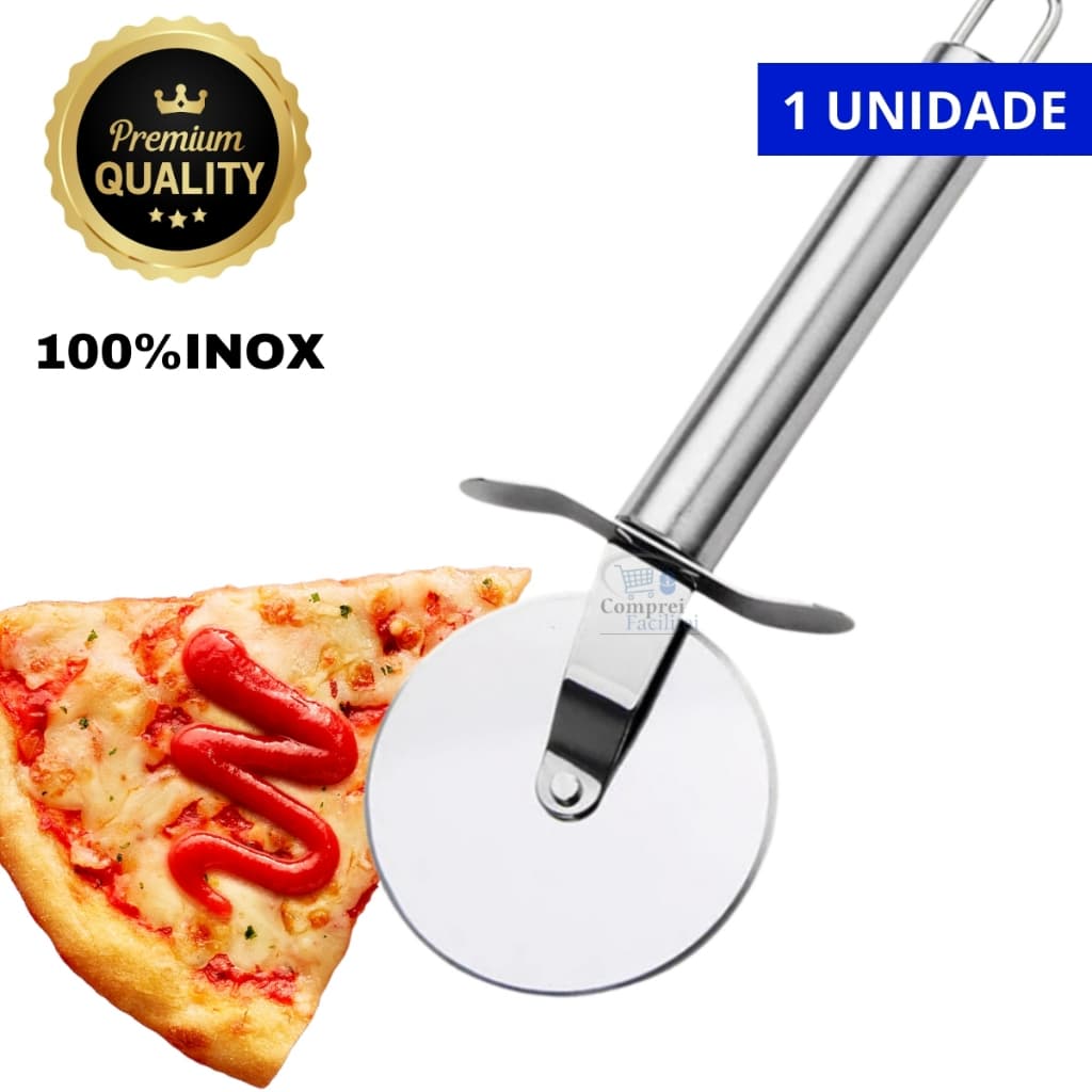 Cortador De Pizza Massa Profissional Lâmina 100% Aço Inox