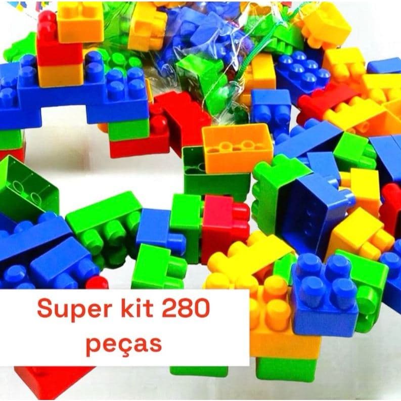 Super kit 280 peças Blocos de montar, Fácil de montar, Blocos de montar, Brinquedo Educativo e Cognitivo
