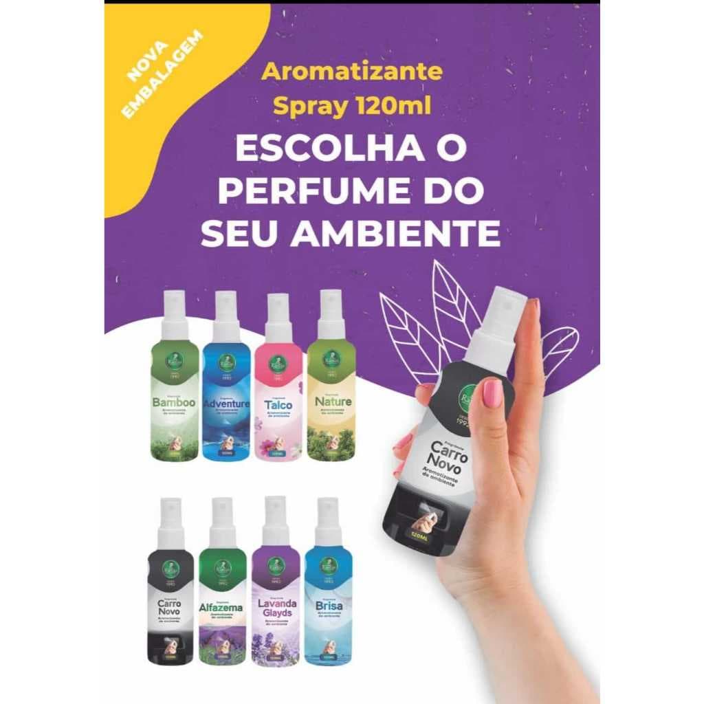 Aromatizante Spray Perfume para Ambientes  e Carro frasco 120ml
