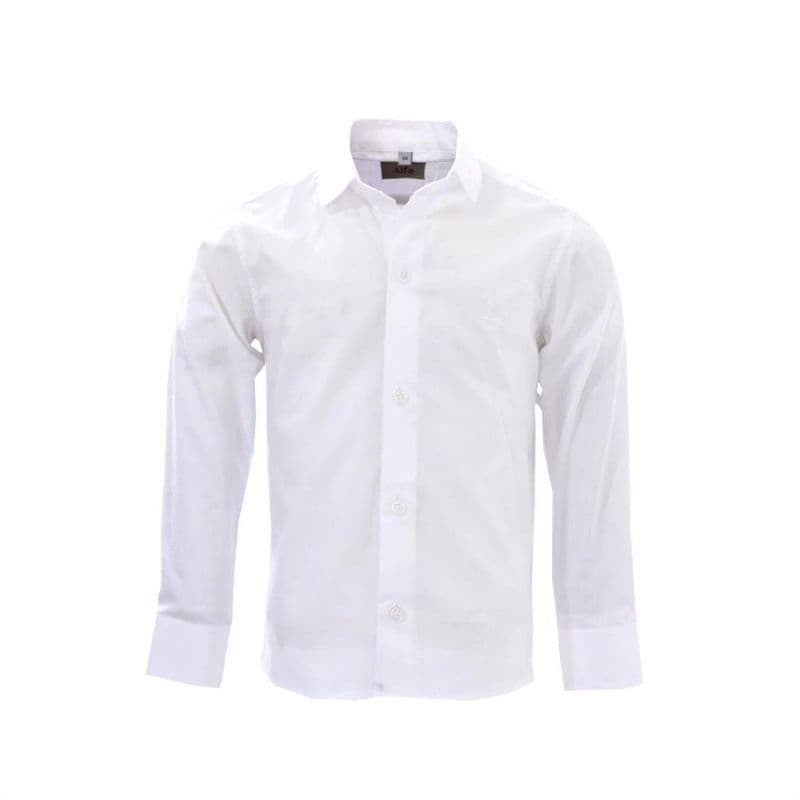 Camisa Social Infantil e Juvenil Branca Alfa Super Elegante