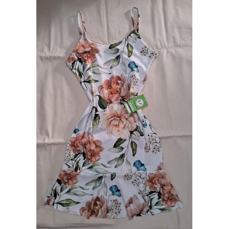 vestido tubinho com babado de alçinha