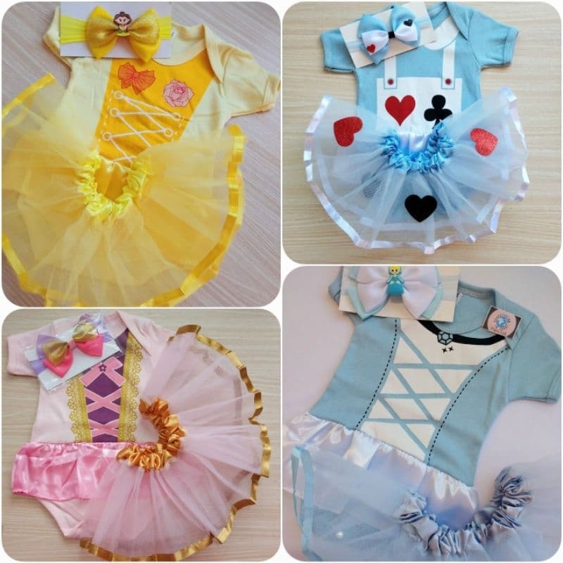 Body bebe  Temáticos + Tule + Laço Mesversário Escolha o Modelo