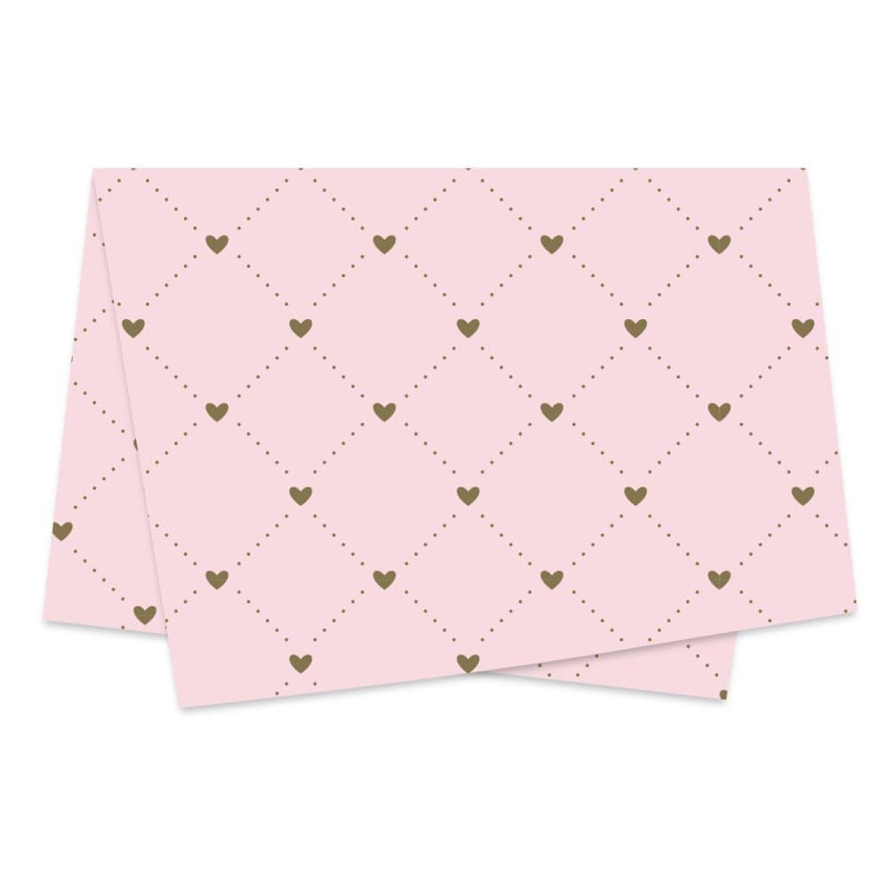 Poli Sujinho Estampa Heart Rosa Quartz para Decoração 49,0 x 69,0cm, Xingó - 10/20/50 folhas.