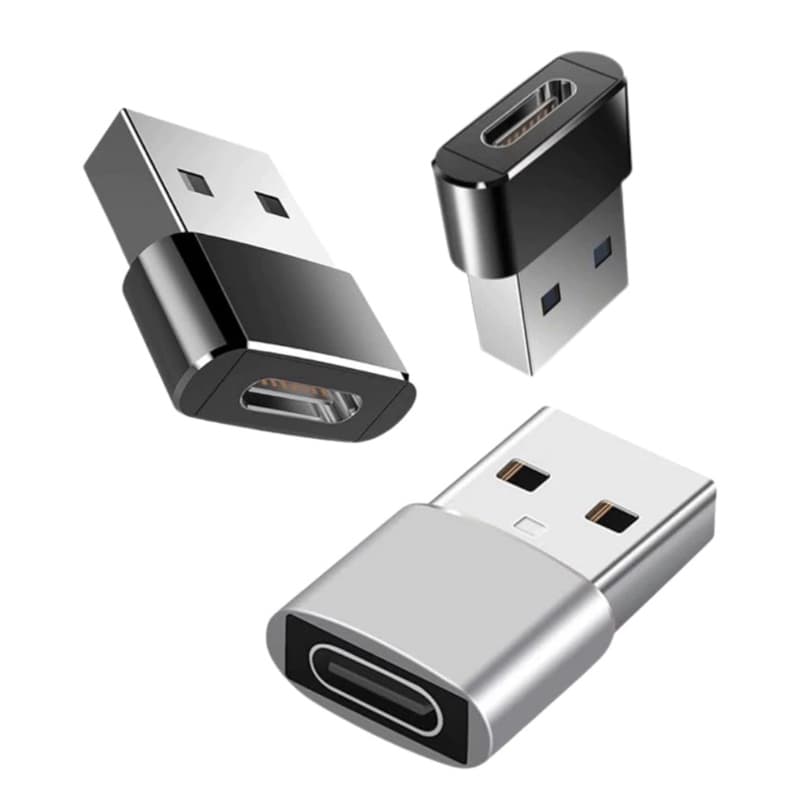 Adaptador USB 2.0 Tipo C Fêmea para USB 2.0 Macho