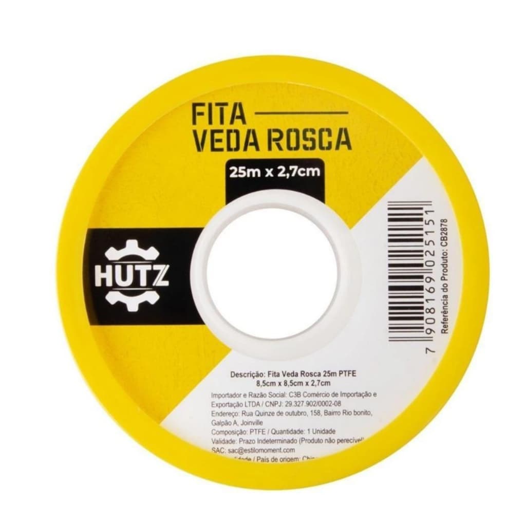 Fita Veda Rosca Teflon Branca Multiuso ideal para Vedação de Canos PVC Conexões Torneiras Vazamento