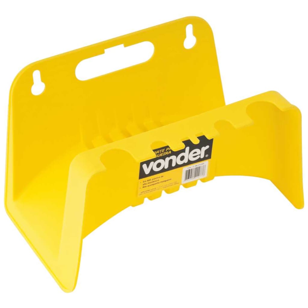 Suporte Enrolador Mangueira Reforçado Jardim Parede Preto Amarelo Vonder Max