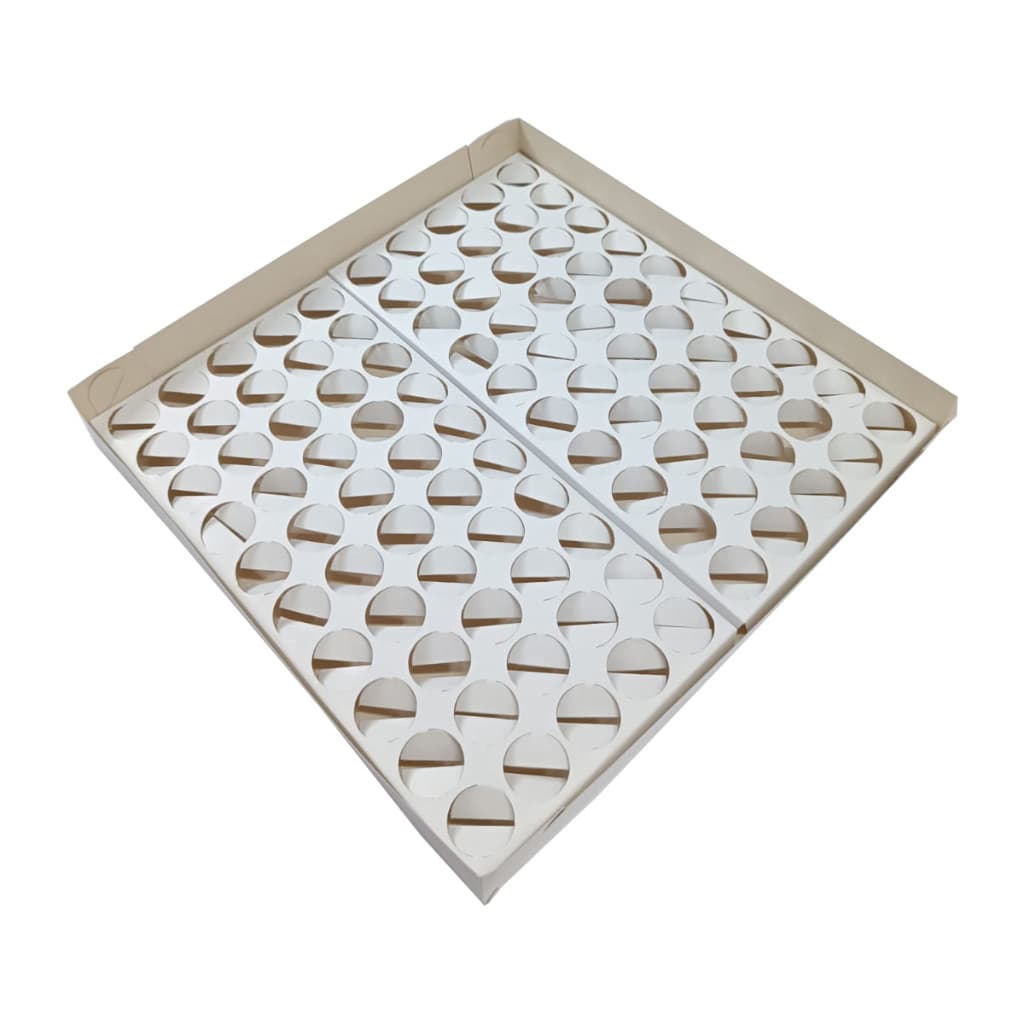 Caixa para 100 Doces 35x35x5 Com Berço Tampa de Papel - Confeitaria Transporte