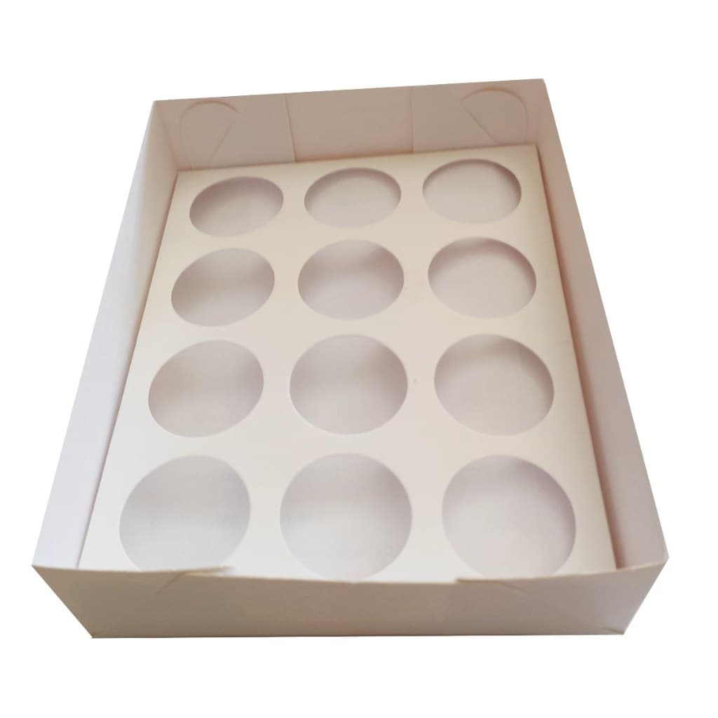 Caixa para 12 Doces Tampa PET 15x12x4 com Berço Embalagem Com 10