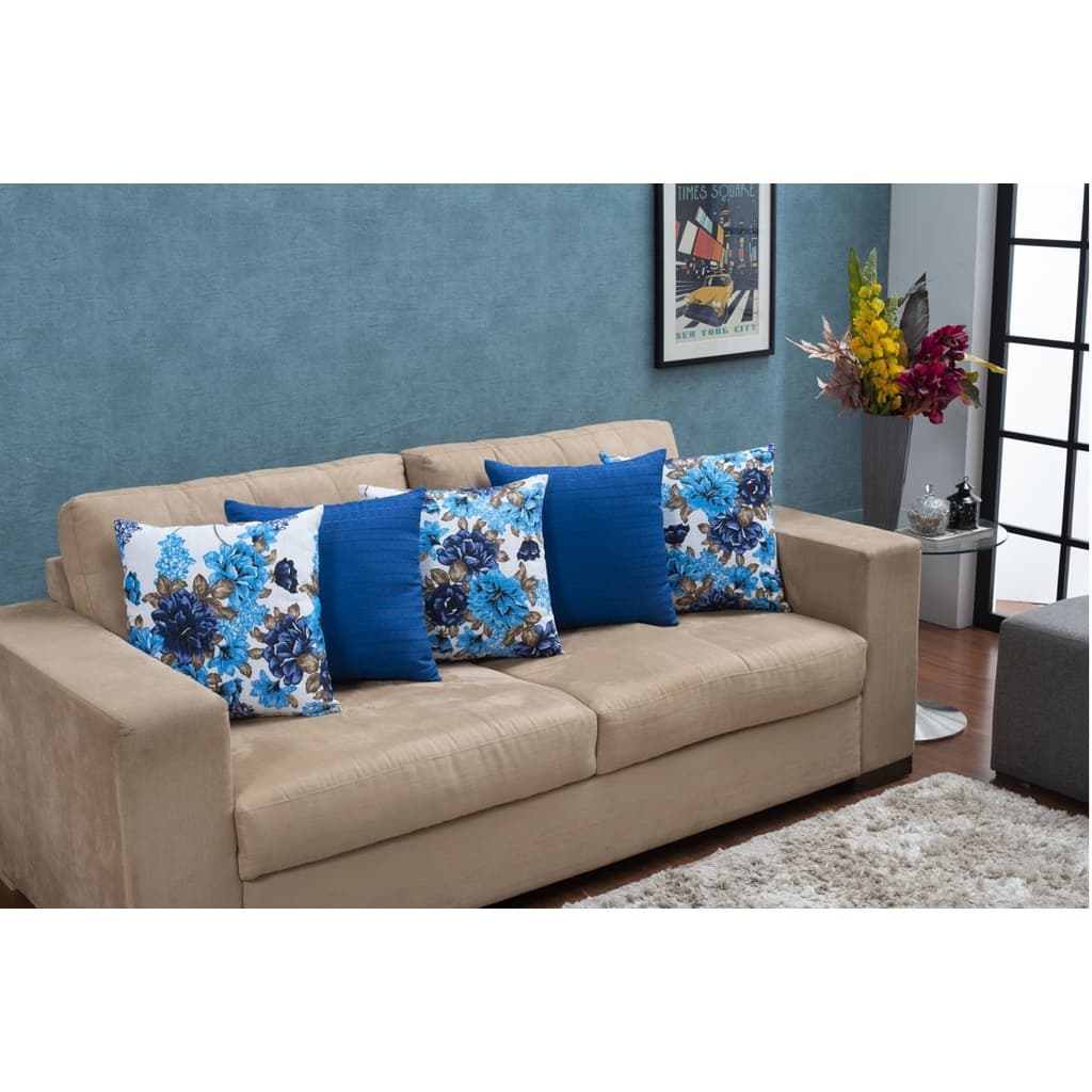 Kit capa de almofada 50x50 5 unidades decoração quarto Almofadas sófa