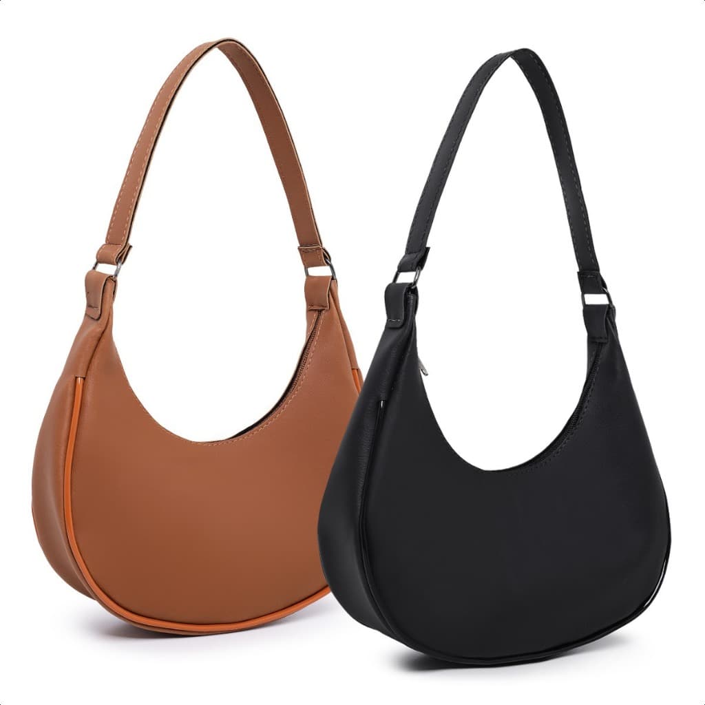 KIT 2 BOLSA FEMININA DE OMBRO BOLSA FEMININA DE MÃO MEIA LUA  LANCAMENTO EM NOSSA LOJA  ENVIO IMEDIATO