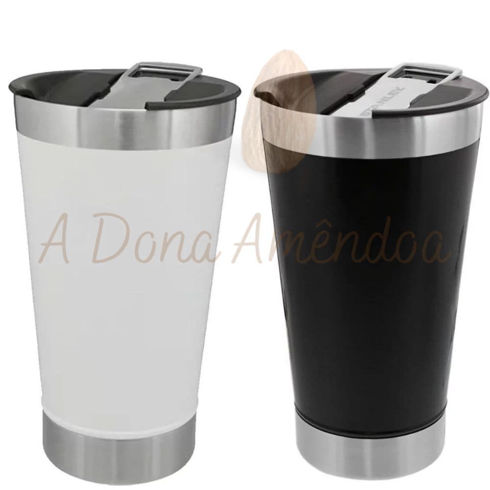 Copo Térmico Inox 473ml Com Tampa e Abridor de Garrafas Quente e Gelado Cerveja, Vinho, Chimarrão, Tererê Varias Bebidas