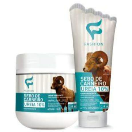 Kit Creme Sebo de Carneiro 10% Ureia Pote 430 ml + Bisnaga 200 ml Hidratante para os Pés Fashion