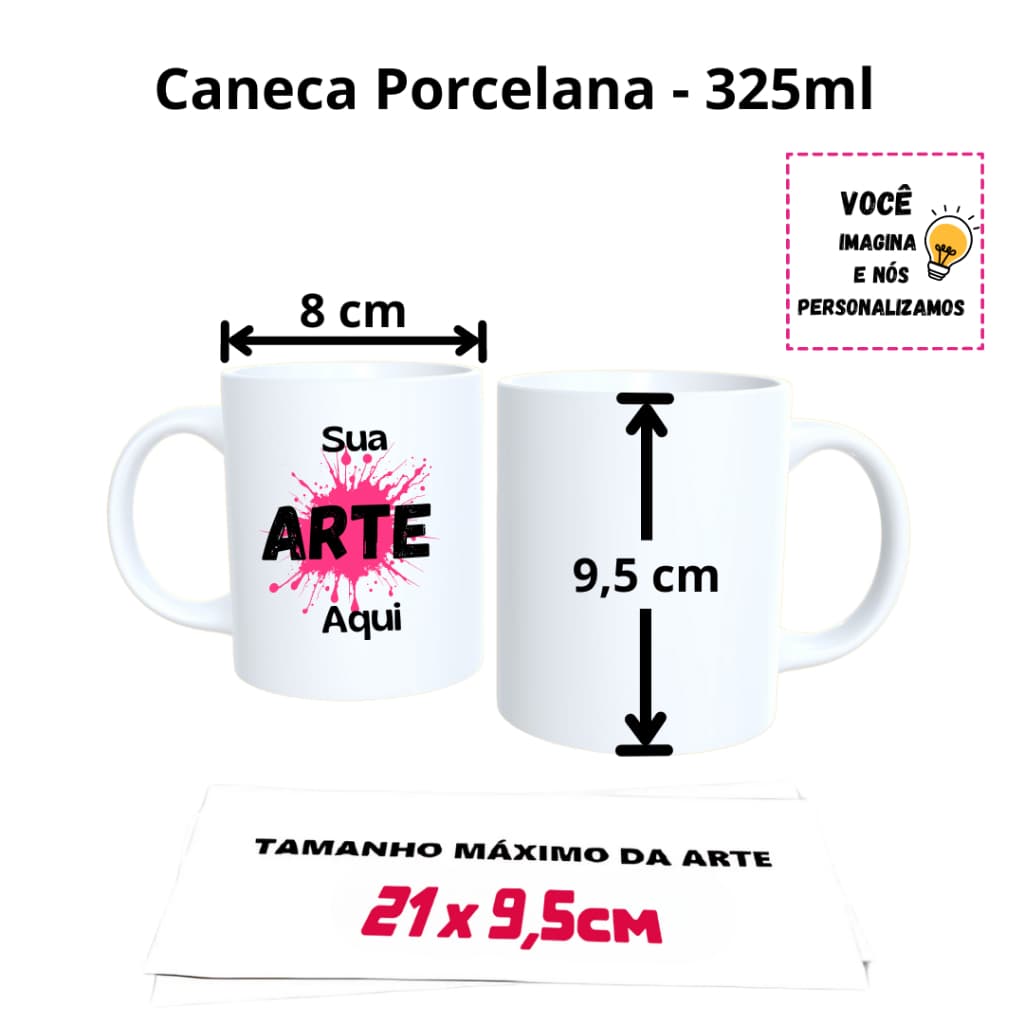 Envie sua ideia: Caneca de Porcelana