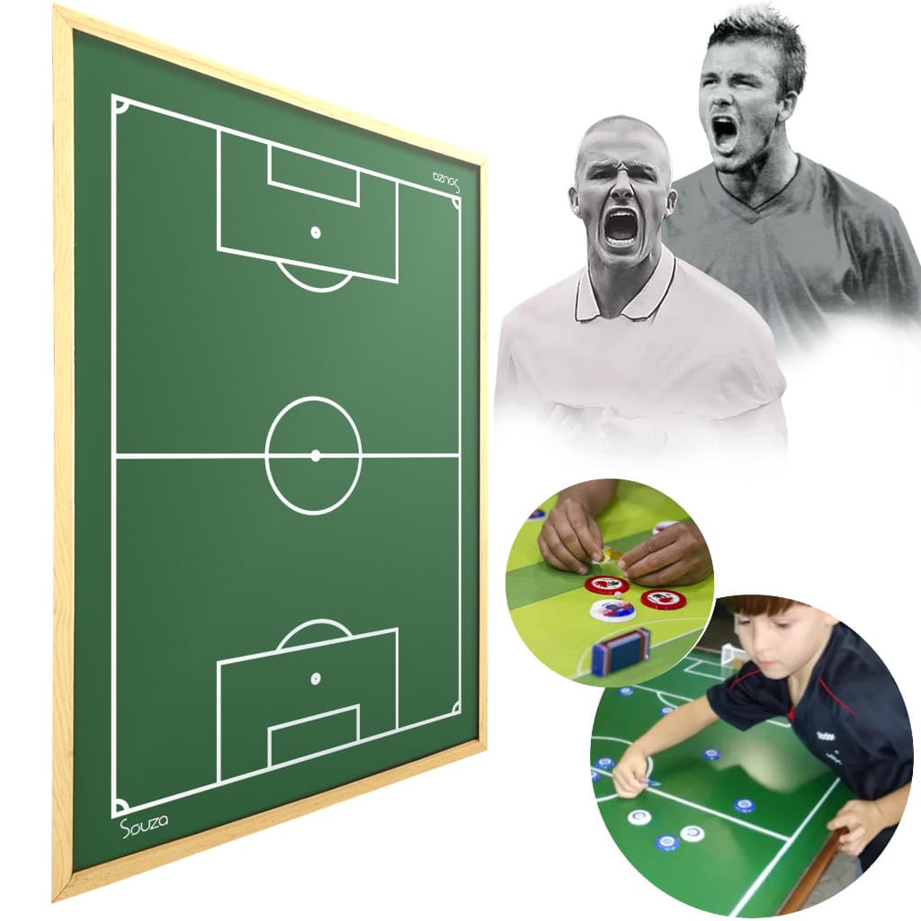 Brinquedo Mesa De Futebol Campo De Botão Portátil 90x60cm