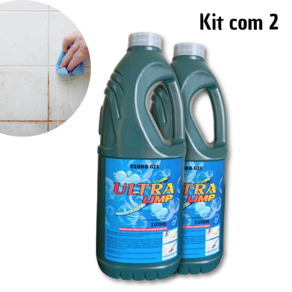 Kit 2 Cloro em gel + BRINDE PLANER LIMPEZA limpa piso, paredes, banheiros Limpeza pesada