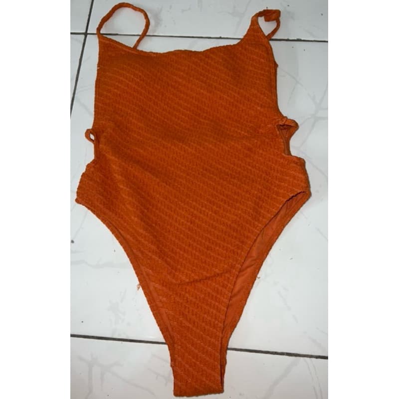 Body Laranja com detalhe Lateral Forever 21