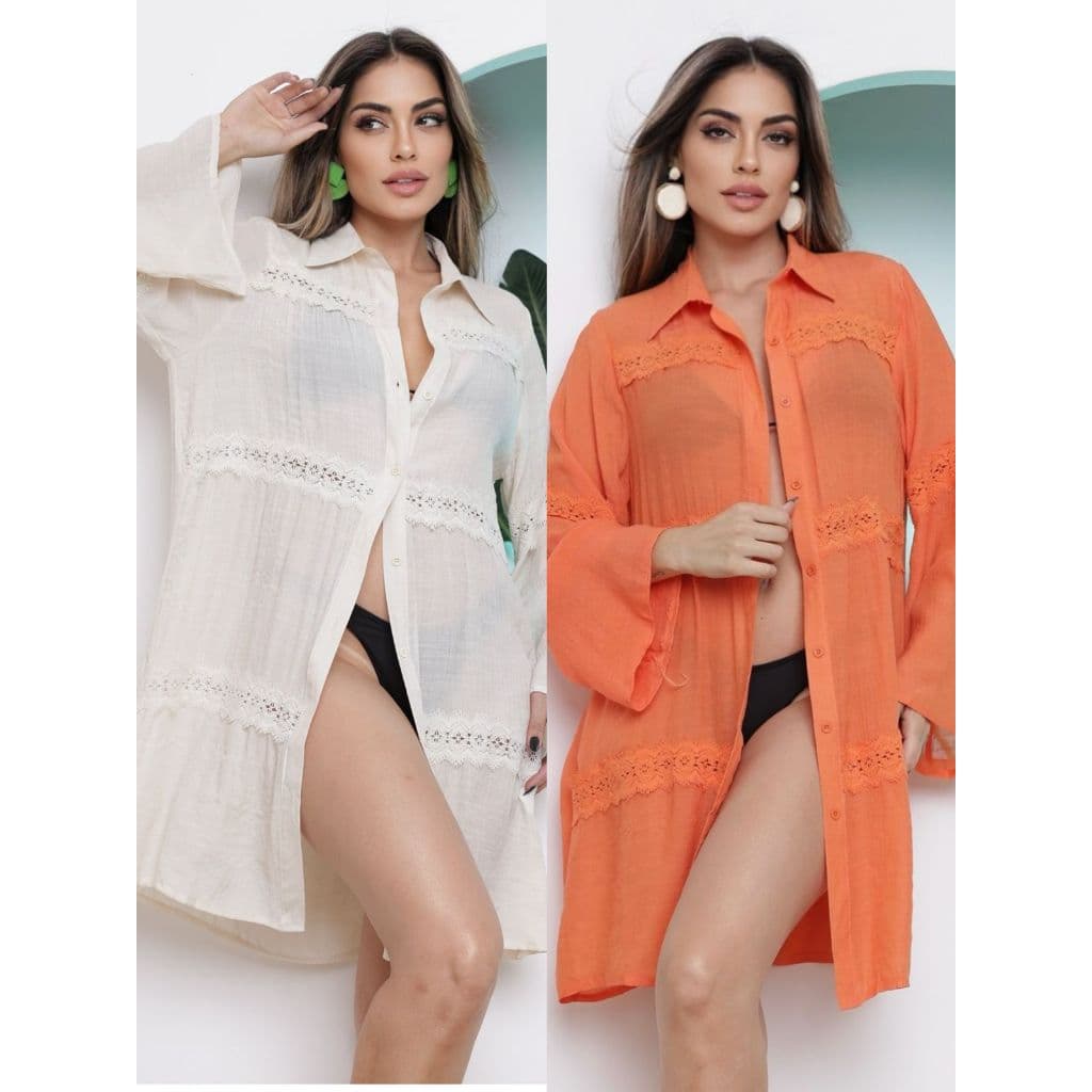 Saida De Praia Curta Kimono Feminina Moda Praia Verao