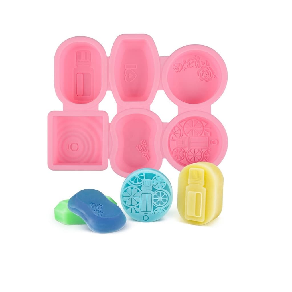 Forma Sabonete Artesanal Silicone Molde Sabonete 6 Cavidades