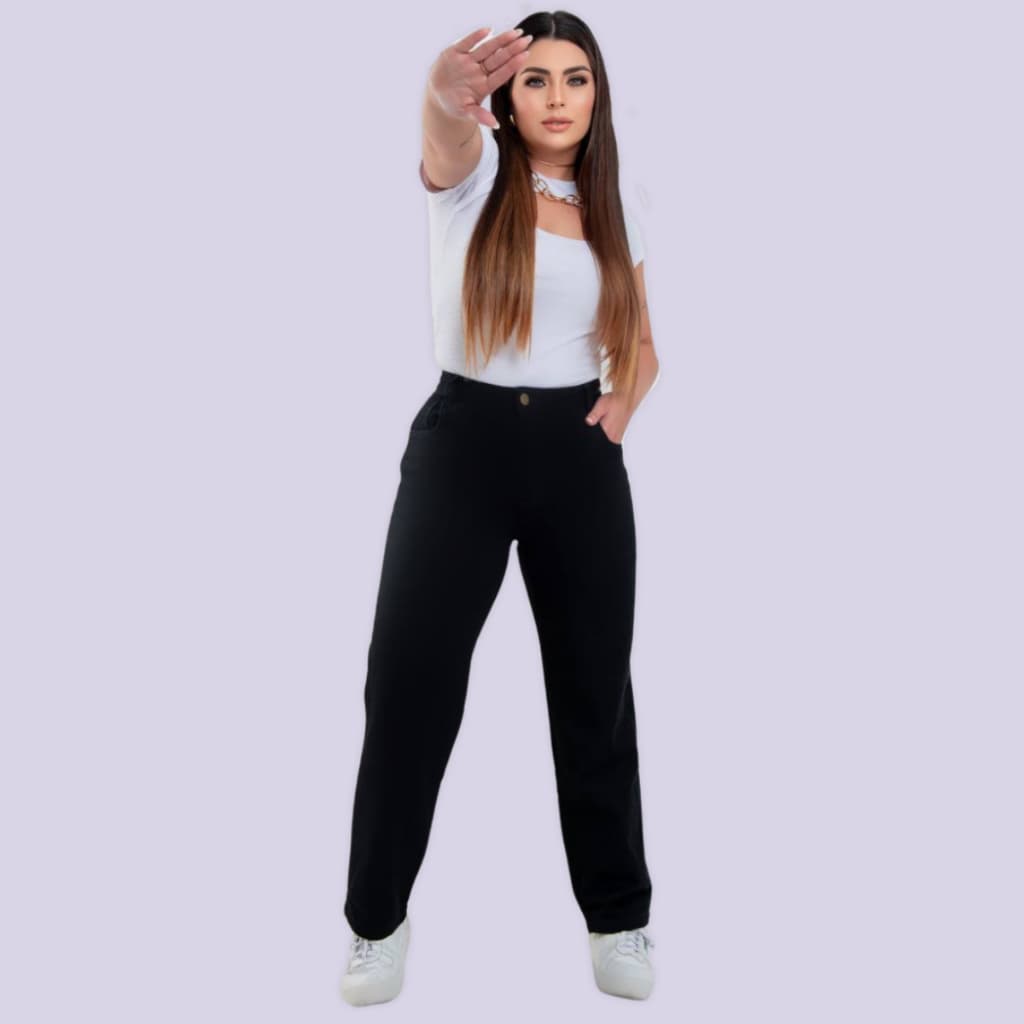 Calça Jeans Feminina Lavagem Escura Slim Lisa Levanta Bumbum - Pandora Jeans