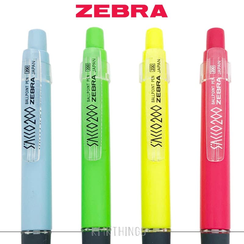 Caneta esferográfica tinta azul S'ACCO ZEBRA - Importado Japão