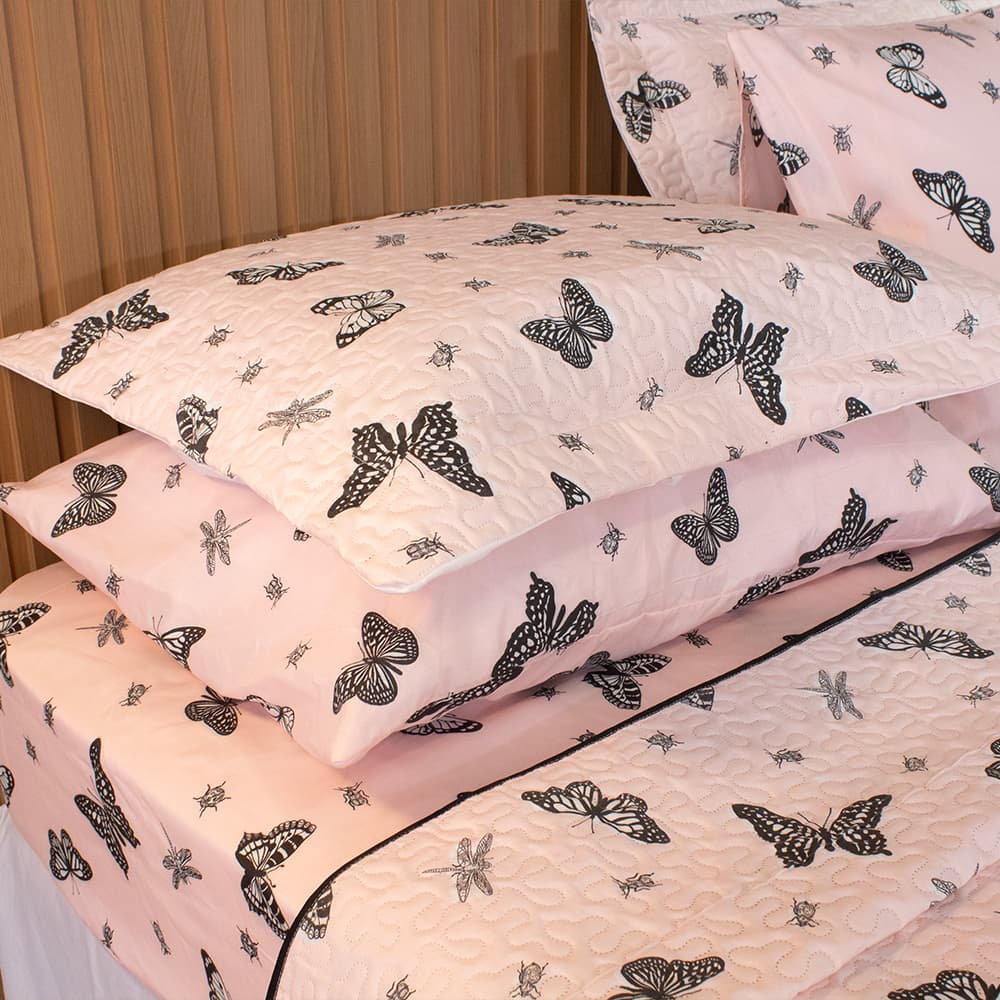 Jogo de Lençol Para Cama de Casal Padrão Linha Basic 03 Peças Com Elástico - Estampado
