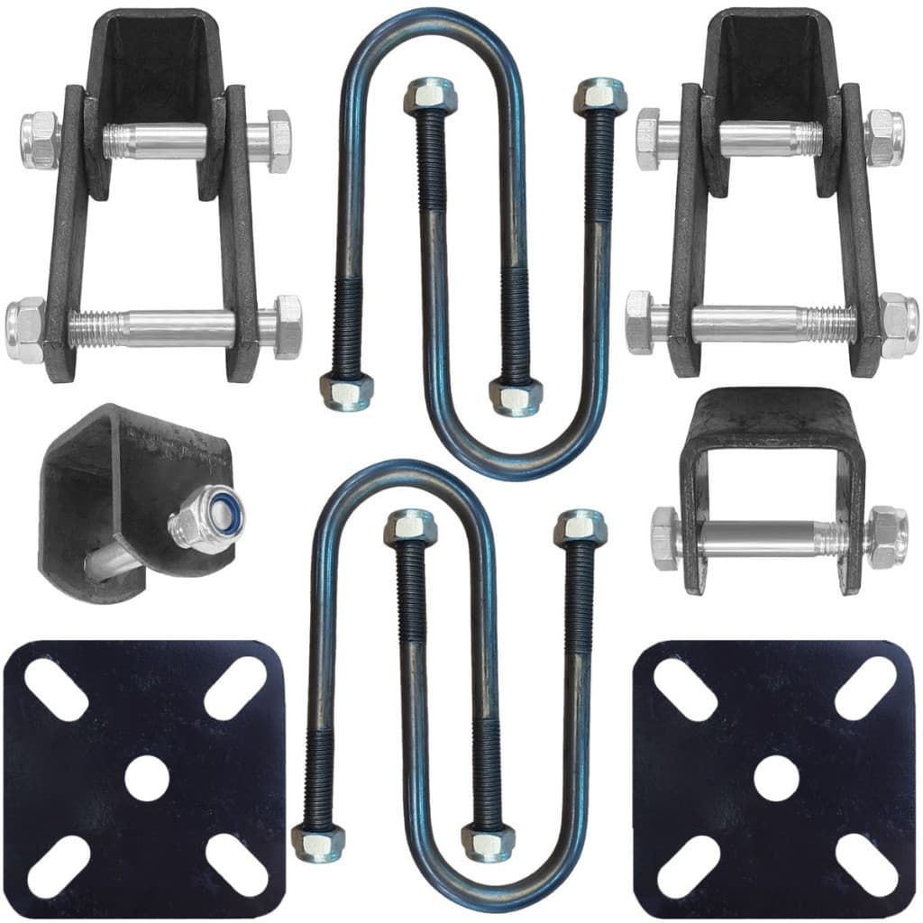 Kit Jumelo Carretinha Reboque Grampo M12 Eixo Feixe De Mola Para carretinha