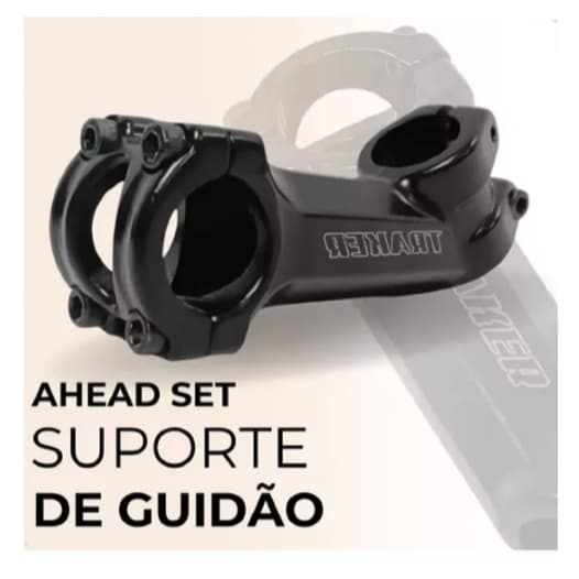 Suporte Mesa 100mm para Guidão 31.8mm 40° Graus GTU Traker Mesa Avanço de Alumínio para Bicicleta Negativo Positivo