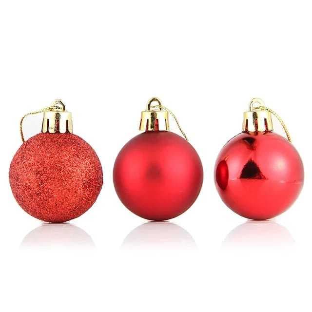 9 Bolinhas Bola De Natal Enfeite Árvore 6cm