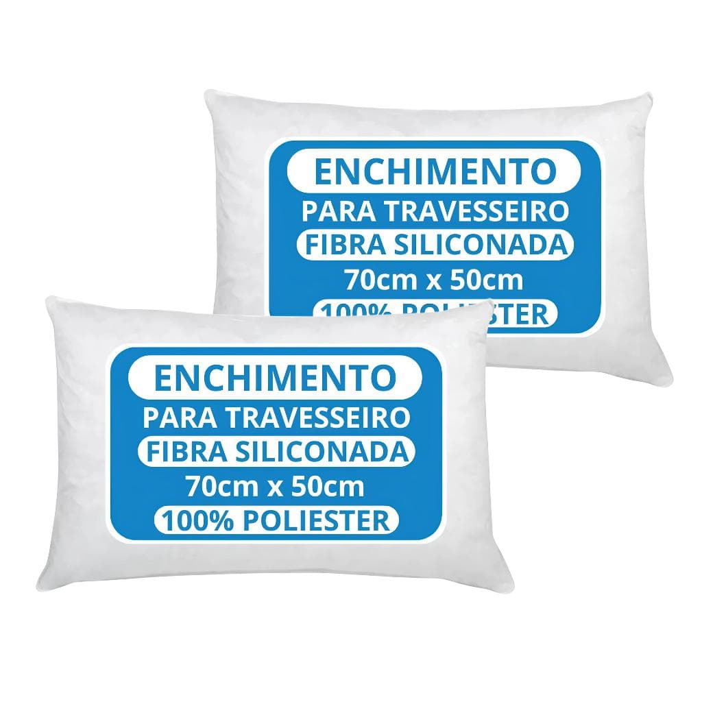 Kit 2 Travesseiros Flocados 70x50cm Antialergico Extra Macio Cheio
