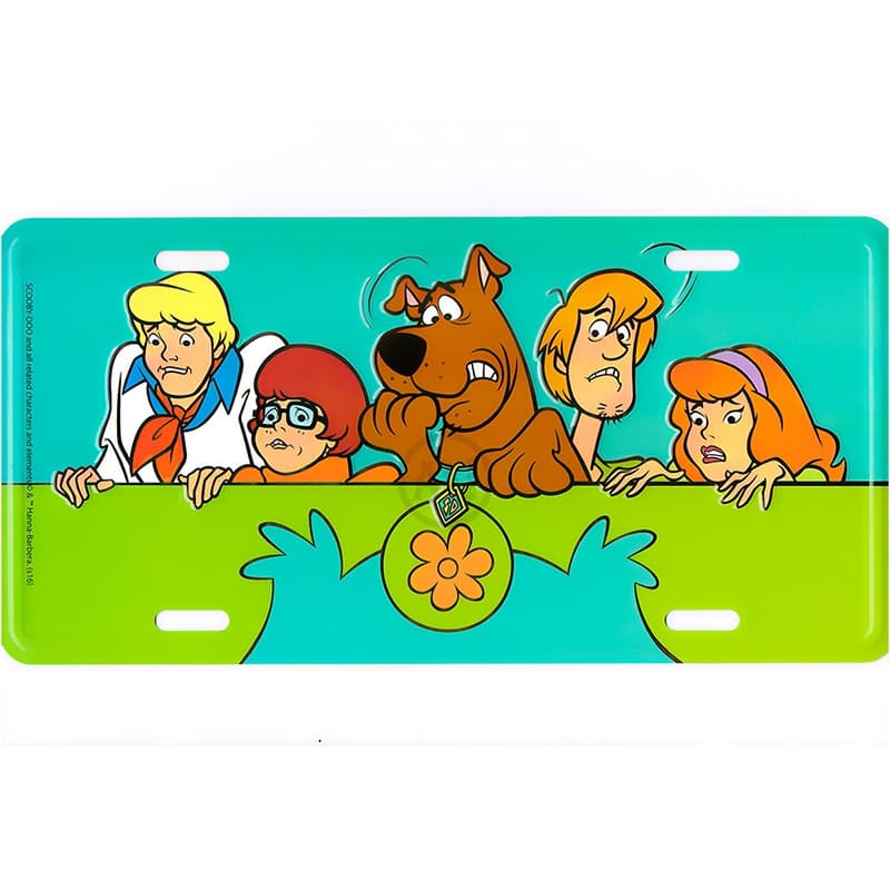 Placa Scooby Doo em metal com relevo - Licenciado Hanna Barbera