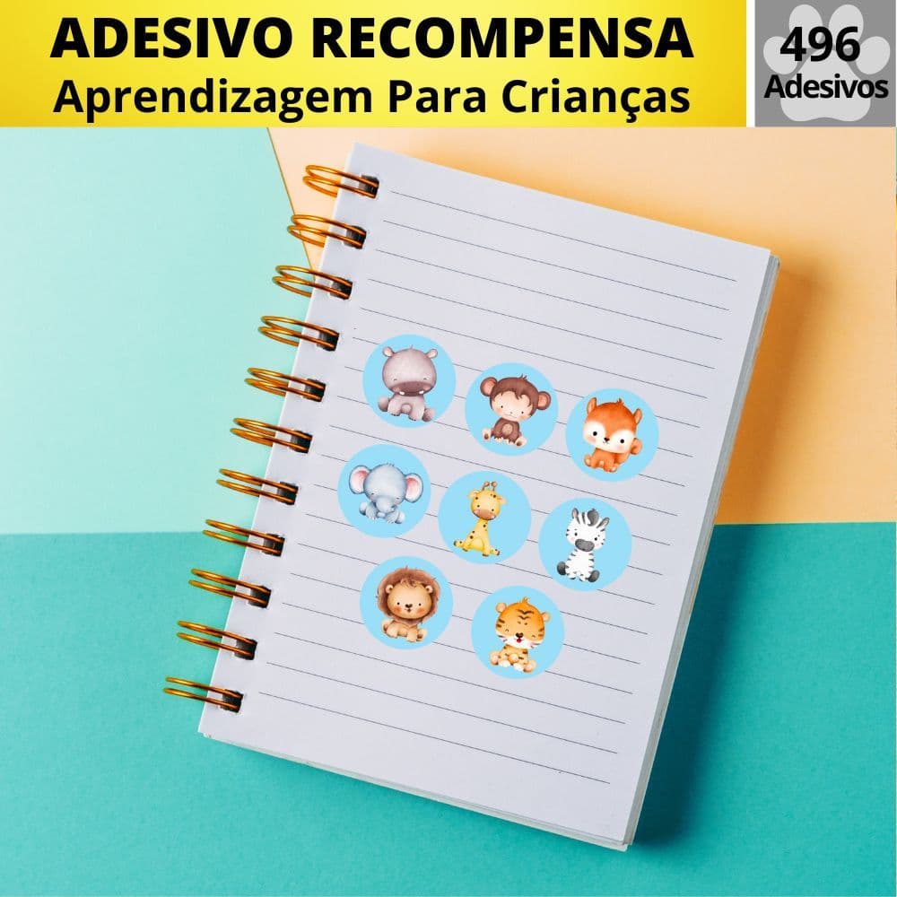 496PCS Autocolantes De Recompensa Para Animais De Bebê Crianças Capacete De Bicicleta