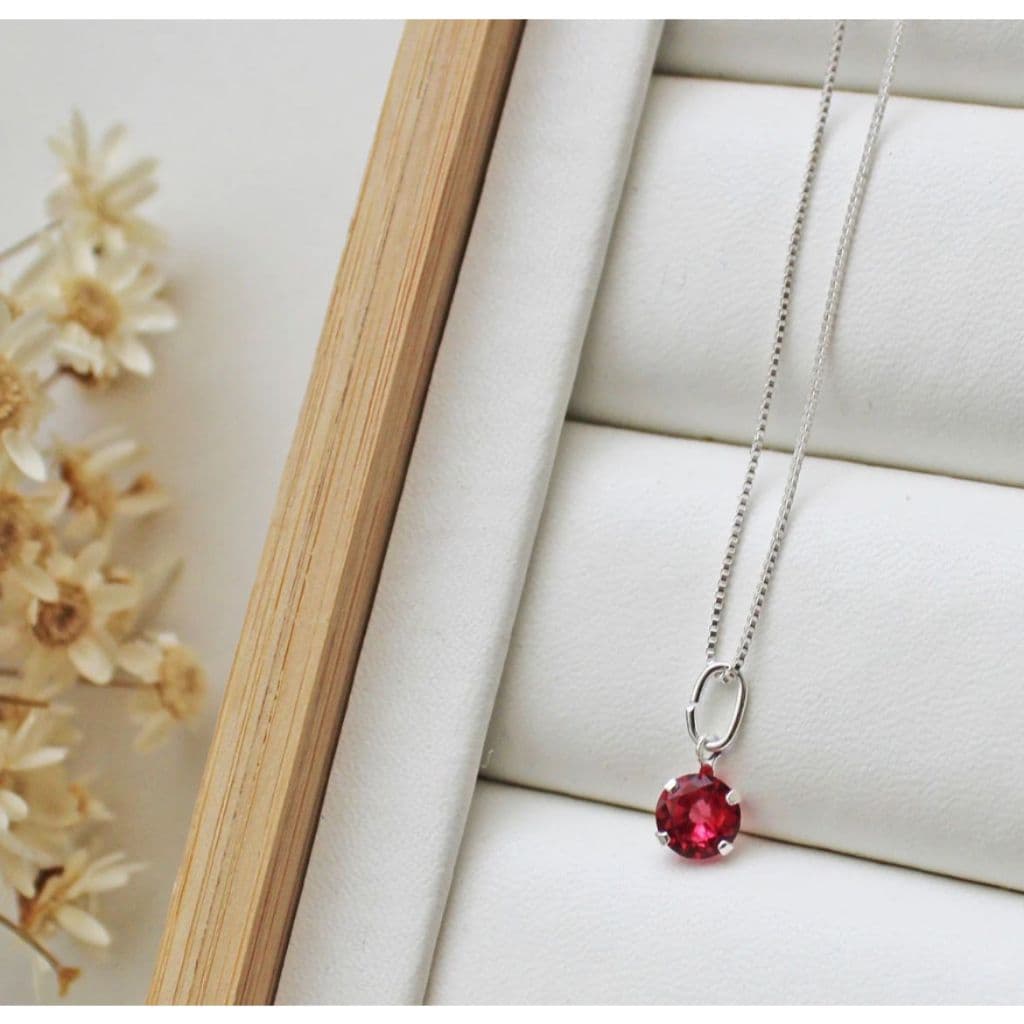 Conjunto Prata 925 Legítima Par de Brincos e Colar Ponto de Luz Rosa
