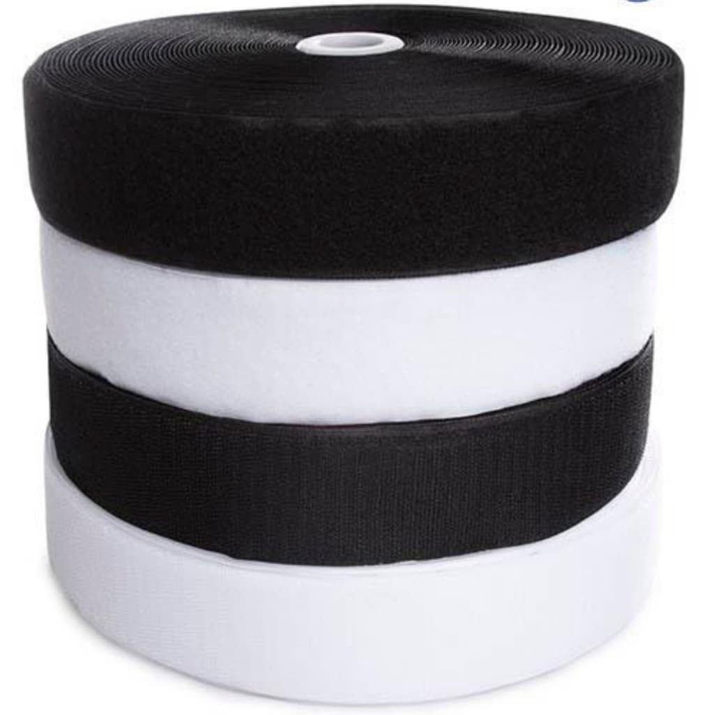 Velcro 5cm fita adesiva para costura preto/branco macho e femea (não autocolante)