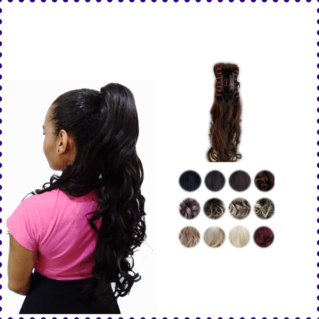 Aplique Rabo De Cavalo Piranha - Ondulado 60cm / Fibra Orgânica Premium