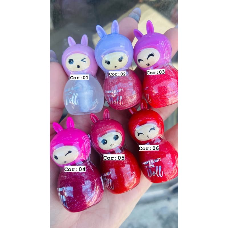 Gloss Brilho Labial Infantil Bonequinha Sarah’s Beauty