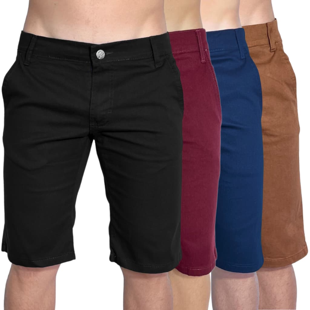 Kit  Bermudas Masculinas De Sarja ColoridaJeans