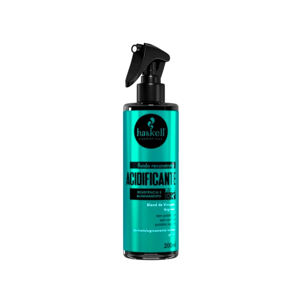 Fluido Reconstrutor Acidificante 200ml Haskell - Ideal para Cabelo Poroso Elástico Emborrachado