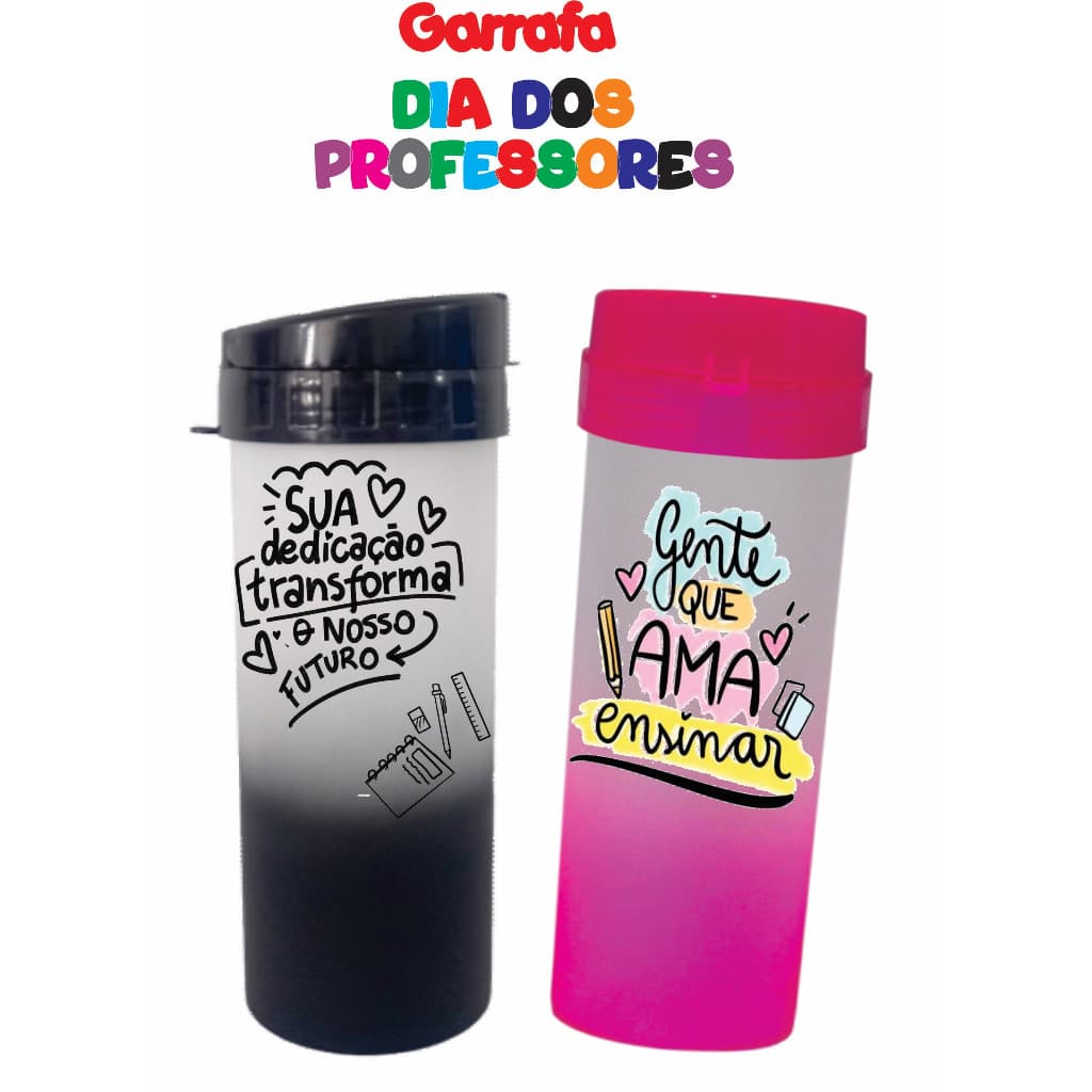Dia dos Professores 2 unidades Squeeze Garrafa Personalizada