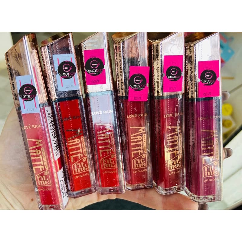 Batom Matte Lip Gloss Cores Vibrantes