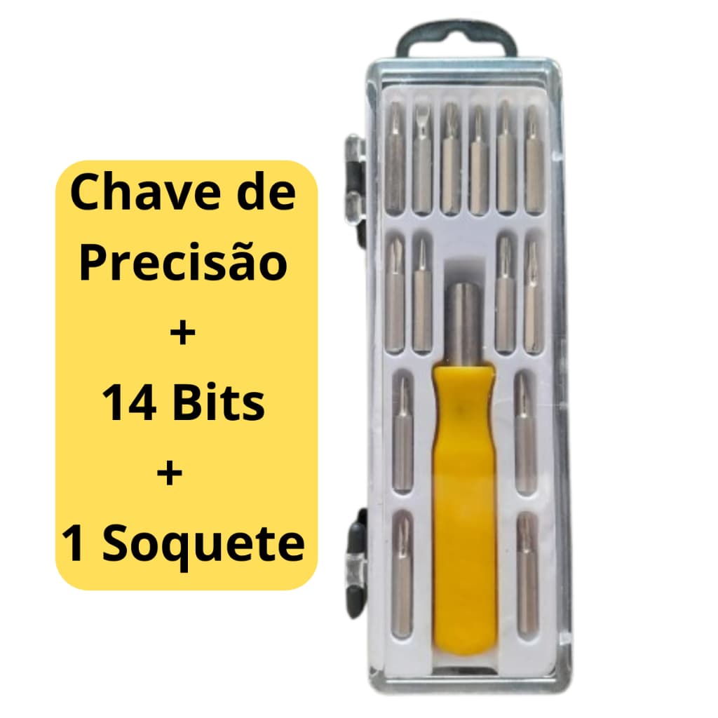 Kit Chaves Manutenção Celular Ferramenta Chave Magnética Precisão 15 Peças