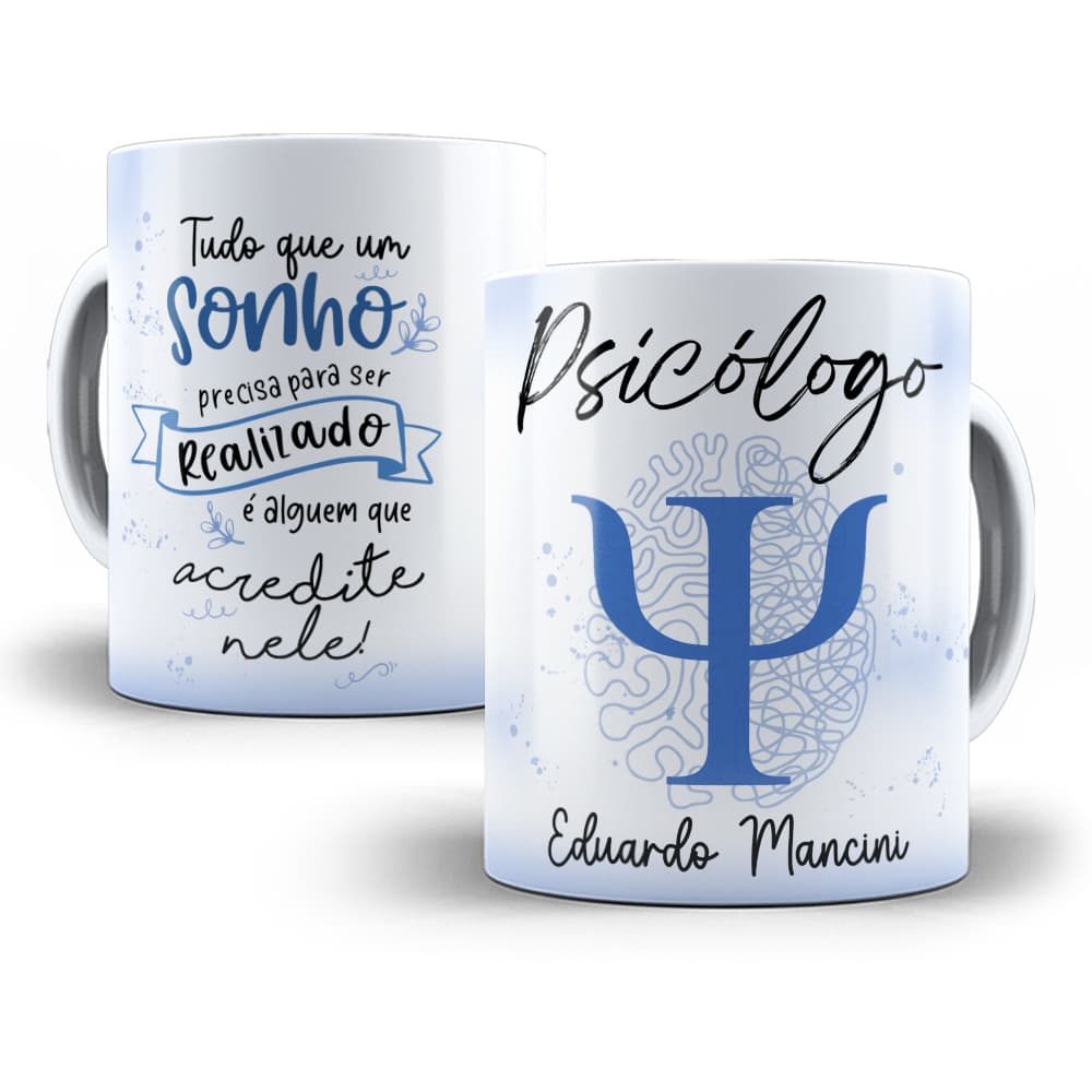 Caneca para Psicologo com Nome